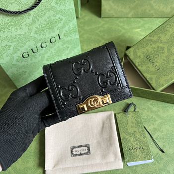 Kitlife Gucci GG card case wallet black - ‎676150 - 11x 8.5x 3cm