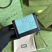 Kitlife Gucci GG card case wallet blue - ‎676150 - 11x 8.5x 3cm - 3