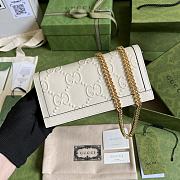 Kitlife Gucci GG wallet with chain white - ‎676155 - 19x 10x 4cm - 3