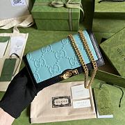 Kitlife Gucci GG wallet with chain blue - ‎676155 - 19x 10x 4cm - 1