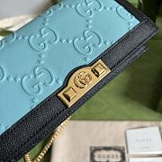 Kitlife Gucci GG wallet with chain blue - ‎676155 - 19x 10x 4cm - 4