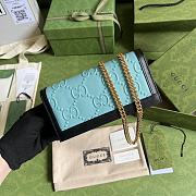Kitlife Gucci GG wallet with chain blue - ‎676155 - 19x 10x 4cm - 3