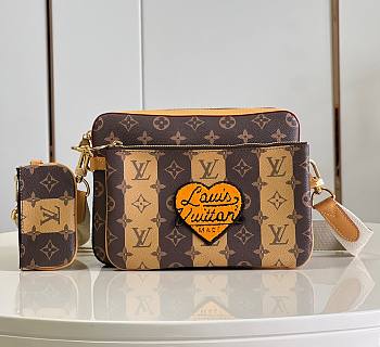 Kitlife Louis Vuitton Trio Messenger Bag in Brown - M45965 - 25x18.5x7cm