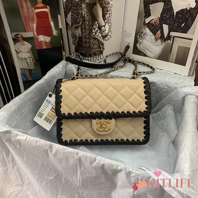 Kitlife Chanel Handbag Beige - 22cm - 1