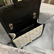 Kitlife Chanel Tweed Handbag White - 22cm - 6