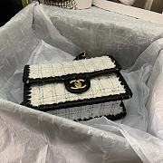 Kitlife Chanel Tweed Handbag White - 22cm - 5