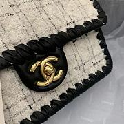 Kitlife Chanel Tweed Handbag White - 22cm - 4