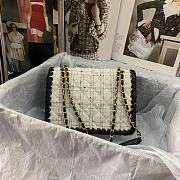 Kitlife Chanel Tweed Handbag White - 22cm - 2