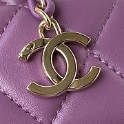 Kitlife Chanel Heart Chain Handbag Purple - 20×17×6.5cm - 4