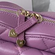 Kitlife Chanel Heart Chain Handbag Purple - 20×17×6.5cm - 2