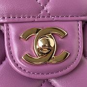 Kitlife Chanel Heart Chain Handbag Purple - 20×17×6.5cm - 3