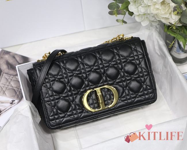 Kitlife Medium Dior Caro Bag Medium Black - M9242U - 25.5x15.5x8cm - 1