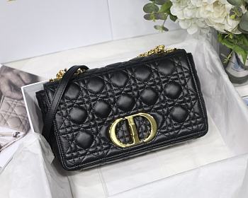 Kitlife Medium Dior Caro Bag Medium Black - M9242U - 25.5x15.5x8cm