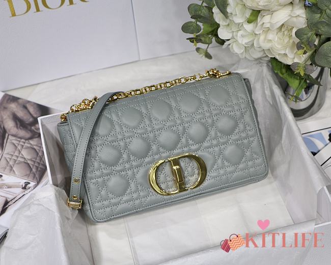 Kitlife Medium Dior Caro Bag Medium Grey - M9242U - 25.5x15.5x8cm - 1
