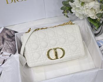 Kitlife Medium Dior Caro Bag Medium White - M9242U - 25.5x15.5x8cm