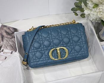 Kitlife Medium Dior Caro Bag Medium Blue - M9242U - 25.5x15.5x8cm