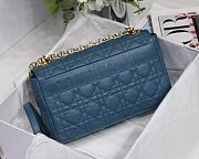 Kitlife Medium Dior Caro Bag Medium Blue - M9242U - 25.5x15.5x8cm - 3