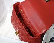 Kitlife Medium Dior Caro Bag Medium Red - M9242U - 25.5x15.5x8cm - 4