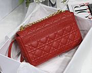 Kitlife Medium Dior Caro Bag Medium Red - M9242U - 25.5x15.5x8cm - 3