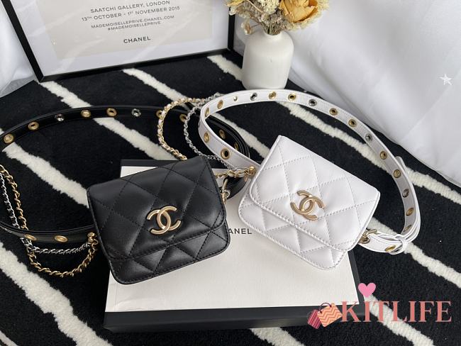 Kitlife Chanel Belt Bag Black and White - 1