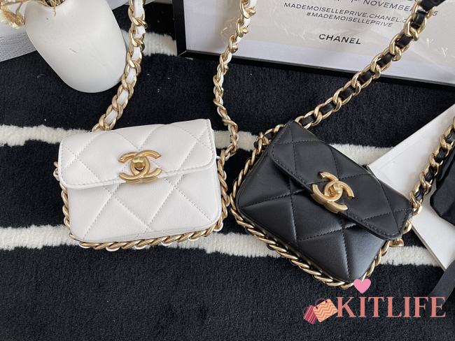 Kitlife Chanel Mini Flap Bag Chain Strap - 12x10x5cm - 1