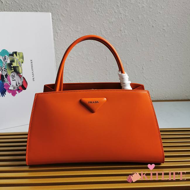 Kitlife Prada Brushed leather handbag orange - 1BA327 - 33x18x13.5cm - 1