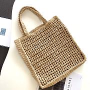 Kitlife Raffia tote bag tan - 1BG393 - 36x38x3cm - 2