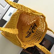 Kitlife Raffia tote bag yellow - 1BG393 - 36x38x3cm - 5