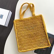 Kitlife Raffia tote bag yellow - 1BG393 - 36x38x3cm - 3