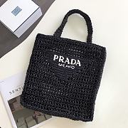 Kitlife Raffia tote bag black - 1BG393 - 36x38x3cm - 1