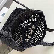 Kitlife Raffia tote bag black - 1BG393 - 36x38x3cm - 3