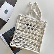 Kitlife Raffia tote bag white - 1BG393 - 36x38x3cm - 6