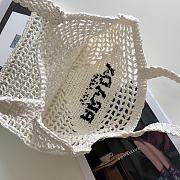 Kitlife Raffia tote bag white - 1BG393 - 36x38x3cm - 4
