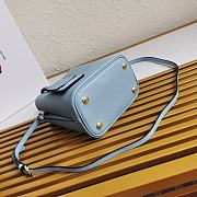 Kitlife Prada Small Saffiano Leather Prada Panier Bag Cloud Blue - 1BA217 - 17x18X10.5 - 4