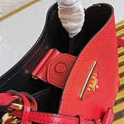 Kitlife Prada Small Saffiano Leather Prada Panier Bag Red - 1BA217 - 17x18X10.5 - 6