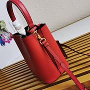 Kitlife Prada Small Saffiano Leather Prada Panier Bag Red - 1BA217 - 17x18X10.5 - 5