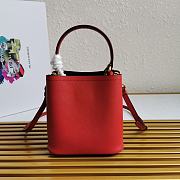 Kitlife Prada Small Saffiano Leather Prada Panier Bag Red - 1BA217 - 17x18X10.5 - 4