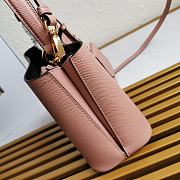 Kitlife Prada Small Saffiano Leather Prada Panier Bag Powder Pink - 1BA217 - 17x18X10.5 - 5