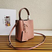 Kitlife Prada Small Saffiano Leather Prada Panier Bag Powder Pink - 1BA217 - 17x18X10.5 - 3