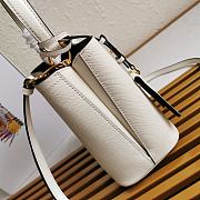 Kitlife Prada Small Saffiano Leather Prada Panier Bag White - 1BA217 - 17x18X10.5 - 5