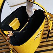 Kitlife Prada Small Saffiano Leather Prada Panier Bag Yellow - 1BA217 - 17x18X10.5 - 6