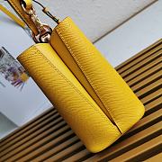 Kitlife Prada Small Saffiano Leather Prada Panier Bag Yellow - 1BA217 - 17x18X10.5 - 4