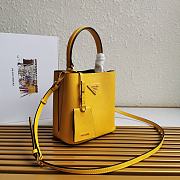 Kitlife Prada Small Saffiano Leather Prada Panier Bag Yellow - 1BA217 - 17x18X10.5 - 3