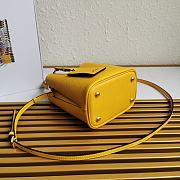 Kitlife Prada Small Saffiano Leather Prada Panier Bag Yellow - 1BA217 - 17x18X10.5 - 2