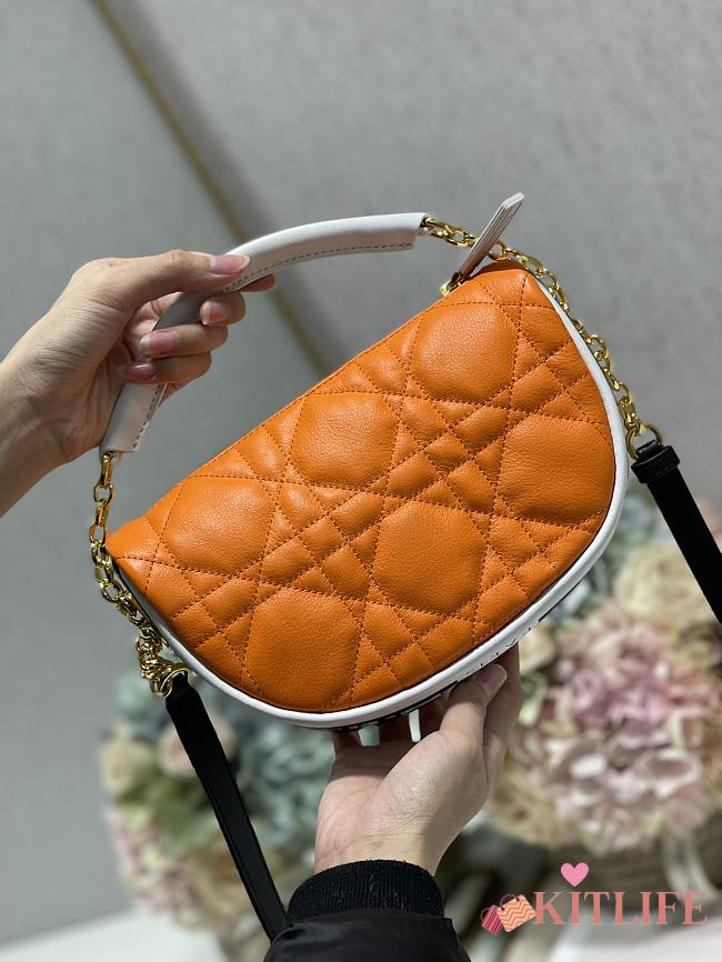 Kitlife Dior Small Vibe Hobo Bag Orange - M7200O - 20 x 15 x 7 cm - 1