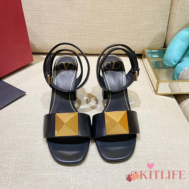 Kitlife Valentino One Stud Sandal Black 90MM (Size EU35-43) - 1