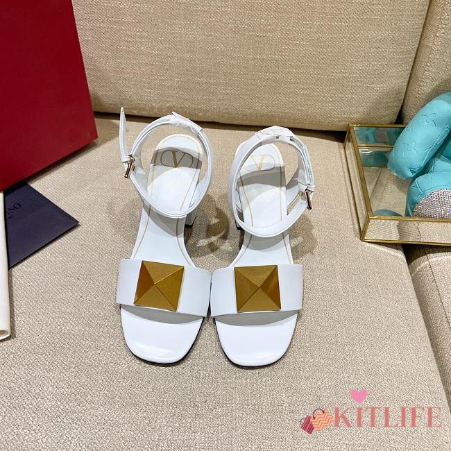 Kitlife Valentino One Stud Sandal White 90MM (Size EU35-43) - 1