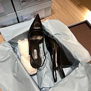 Kitlife Prada Brushed leather slingback pumps black 65MM - 1I885M - 3