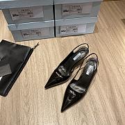 Kitlife Prada Brushed leather slingback pumps black 65MM - 1I885M - 4
