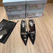 Kitlife Prada Brushed leather slingback pumps black 65MM - 1I885M - 5